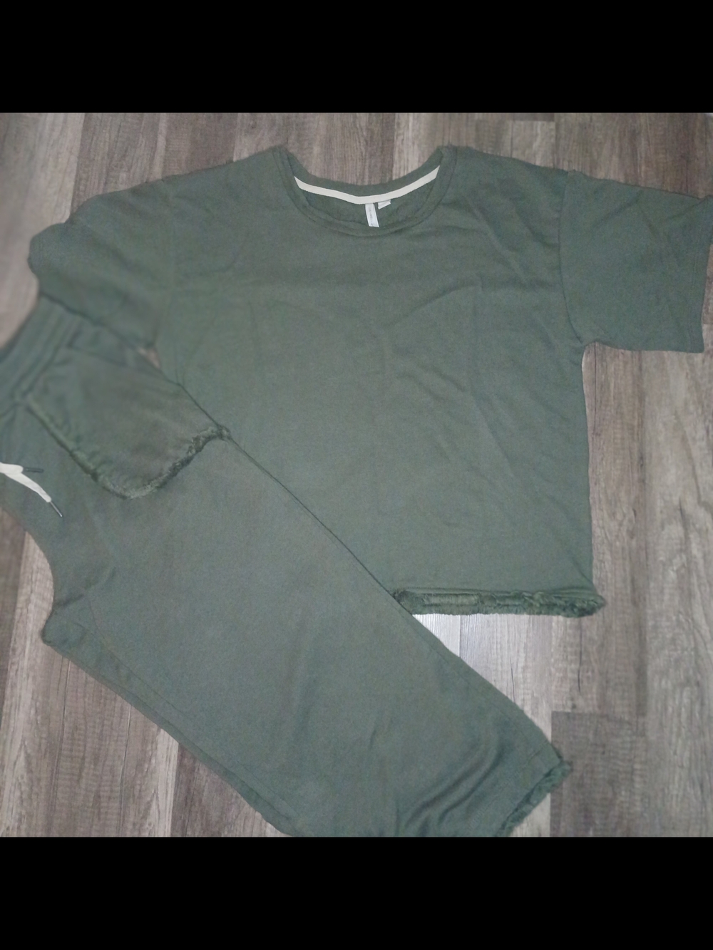 CATO Olive Green Live Well Lounge Two-Piece Outfit